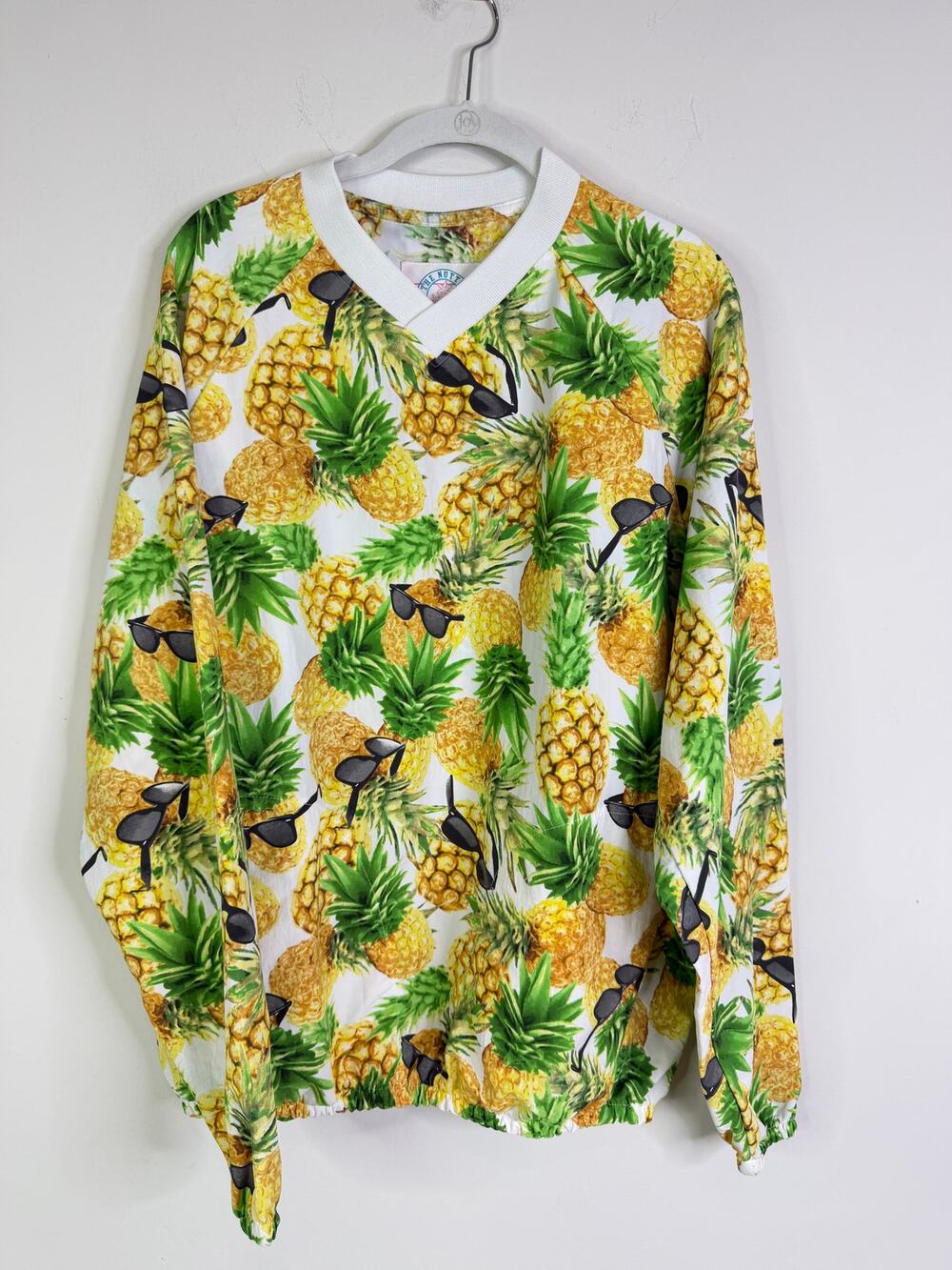 Chubbies The Nutter Wind Shirt Pineapple Print Golf Shirt Size Small
